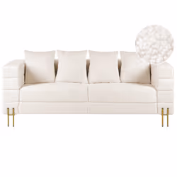 Sofa GRANNA Boucle White 3 Seater