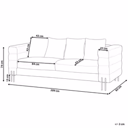 Sofa GRANNA Boucle White 3 Seater