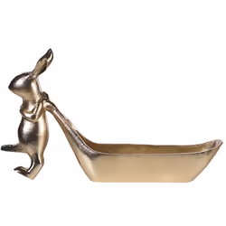 Trinket Dish Rabbit PROGO Metal Gold