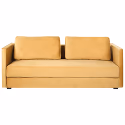 Sofa Bed EKSJO Velvet Mustard with Storage 3 Seater