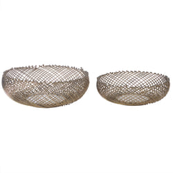 Set of 2 Decorative Bowls BALIUNG Metal Gold