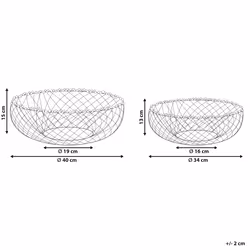 Set of 2 Decorative Bowls BALIUNG Metal Gold