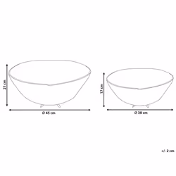 Set of 2 Decorative Bowls Black KRUKUT