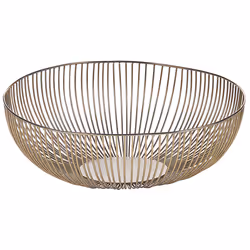 Set of 3 Decorative Bowls GARUT Metal Gold