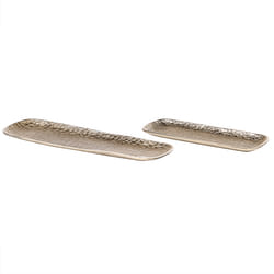 Set of 2 Trinket Dishes BRANTAS Metal Gold
