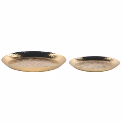 Set of 2 Trinket Dishes SADANE Metal Gold