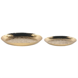 Set of 2 Trinket Dishes SADANE Metal Gold