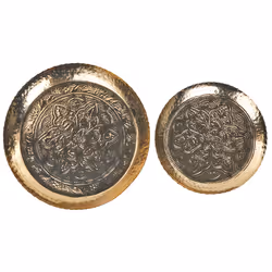 Set of 2 Trinket Dishes SADANE Metal Gold