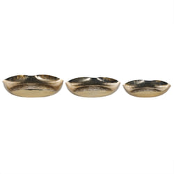 Set of 3 Trinket Dishes UJUNG Metal Gold