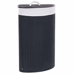 Basket MATARA Bamboo Wood Black