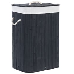 Basket KOMARI Bamboo Wood Black