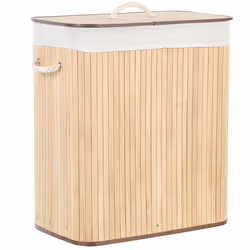 Basket KANDY Bamboo Wood Light Brown