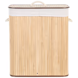 Basket KANDY Bamboo Wood Light Brown