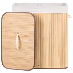 Basket KANDY Bamboo Wood Light Brown
