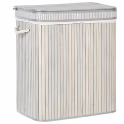 Basket KALTHOTA Bamboo Wood Grey