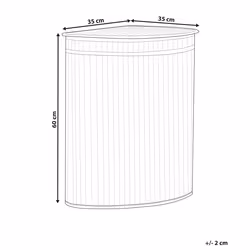 Basket BADULLA Bamboo Wood White