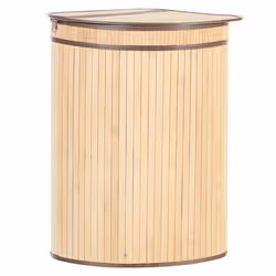 Basket BADULLA Bamboo Wood Light Brown