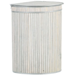 Basket BADULLA Bamboo Wood Grey