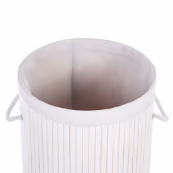 Basket SANNAR Bamboo Wood White