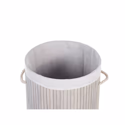 Bamboo Basket with Lid Grey SANNAR
