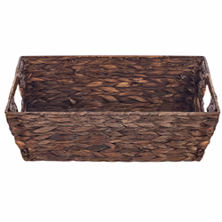 Set of 2 Baskets PANDZ Wicker Dark Brown