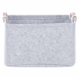 Set of 3 Baskets BAYSAI Felt Light Grey