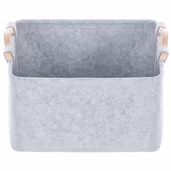 Set of 3 Baskets BAYSAI Felt Light Grey