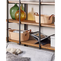 Set of 2 Baskets GISSAR Cotton Light Beige