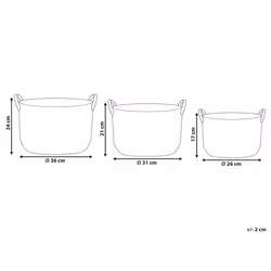 Set of 3 Seagrass Baskets Natural SAYJAR