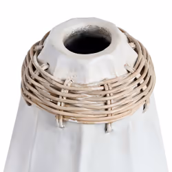 Decorative Vase KAMPAR Ceramic 30 cm White