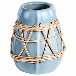 Decorative Vase KAMERING Ceramic 27 cm Blue