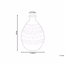 Decorative Vase KUMU Ceramic 36 cm Brown