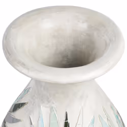Decorative Vase RAWAS Ceramic 53 cm White - Additional view 4