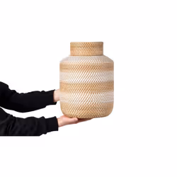 Decorative Vase RENUN Ceramic 36 cm Natural
