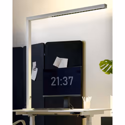 LED Clamp-On Desk Lamp VOLANS with Dimmer Metal Silver