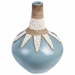 Decorative Vase SILAU Ceramic 43 cm Blue