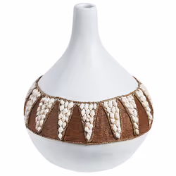 Decorative Vase SIMPANG Ceramic 33 cm White