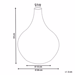 Decorative Vase SIMPANG Ceramic 33 cm White