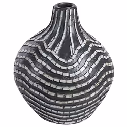 Decorative Vase KUALU Ceramic 35 cm Black