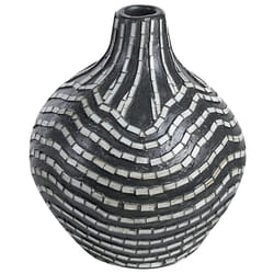 Decorative Vase KUALU Ceramic 35 cm Black