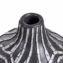 Decorative Vase KUALU Ceramic 35 cm Black
