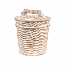 Rattan Basket White BARUMUN
