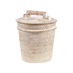 Rattan Basket White BARUMUN