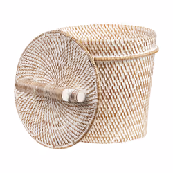 Rattan Basket White BARUMUN