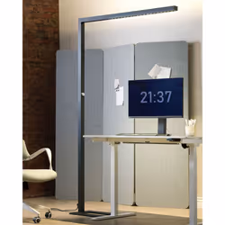 LED Floor Lamp SAGITTA with Dimmer Metal Black