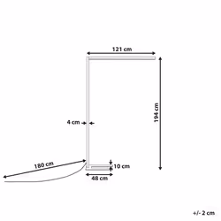 LED Floor Lamp MENSA with Motion Sensor Metal Silver