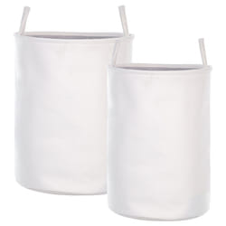 Set of 2 Baskets ARCHA Cotton White