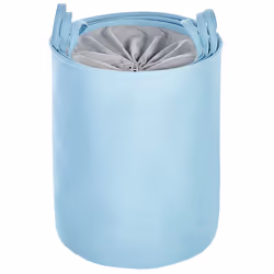 Set of 3 Baskets ARCHA Cotton Light Blue
