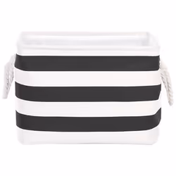 Set of 3 Baskets DARQAB Cotton Black/ White