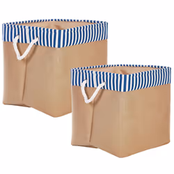 Set of 2 Baskets TUGUL Cotton Beige